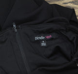 Blondie Nites Juniors Bow-Trim One-Shoulder Embellished Gown Dress Black 9