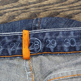 Earnest Sewn Womens Vintage Distressed Distressed Boot Cut Jeans Blue 28