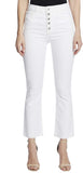 Cece Women's Misses Flare Button Fly Jeans 7099380 Ultra White 14