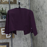 Ny Collection Petite Two-Piece Dress Set with Jacket Plum Purple / White 10P