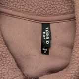 Torrid Womens Sleep Full Zip Fleece Sherpa Fleece Jacket Dusty Pink Brown 2