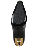 Donna Karan Womens Closed Toe Savita High Heel Stiletto Pumps Black / Gold 6M