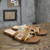 A New Day Womens Helena Whipstitch Slide Sandals 89885825 Tan Brown 8M