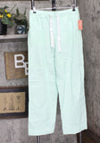 State Of Day Womens Printed Poplin Pajama Pants 100180269MS Tea Green Striped M