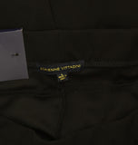 Adrienne Vittadini Womens Ponte Pull on Pants with Side Slits Black L