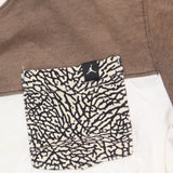 Jordan Boys Youth Air Pocket Colorblock T-Shirt Tee Brown Multi M