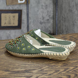 Rampage Womens Vintage Kasey Slip On Embellished Flats 167416745a4e70 Green 6M