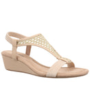 Style & Co Step N Flex Vacanzaa Wedge Sandals 10020541800 Cream Raffia Brown 8M