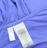 Anne Cole Color Twist Front Shirred One Piece Swimsuit Periwinkle Blue Purple 10