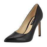 Nine West Womens Stiletto Heel Tatiana Pump 60289666 Black Leather 10M