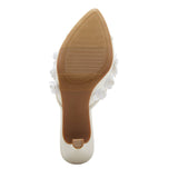 A New Day Womens Lupita Mesh Rhinestone Peep Toe Mule Heels 92609723 White 9M