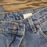 Levi's Y2K Upcycle Baggy Straight Leg Crochet Jeans Light Blue See Measurements