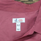 Denim & Co. Womens Plus Size  Roll Tab Sleeve Button Up Tunic Deep Berry Red 3X