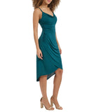 Siena Womens Sleeveless Cowlneck Bodycon Dress SATP2034 Gem Blue Green 4