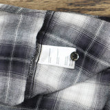 Weatherproof Vintage Womens Long-Sleeve Plaid Flannel Shirt Black Plaid L