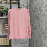 Well Worn Womens Long Sleeve Crewneck Shirt Top 1797406