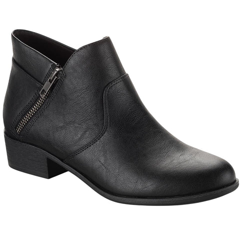 Sun + Stone Womens Adelinee Faux Leather Ankle Boots 10017856000 Black 5M