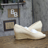 Bandolino Womens Nuri Peep Toe Platform Wedge Sandals Cream Off White 8.5M