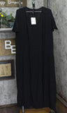 Raviya Short-Sleeve Textured Cover Up Dress 76672X Black 2X