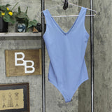 Nine West Womens Knit Snap Bodysuit 166105fb498be9 Blue S