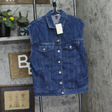 Universal Thread Womens 80s Baggy Denim Vest 90618367 Medium Wash Blue M