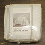 Clean Spaces 5-Piece Striped Comforter Set Taupe Brown Twin XL