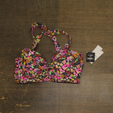 Salt + Cove Trendy Plus Size Ditsy-Print Underwire Bikini Top Black Multi 0X