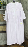 Miss Elaine Womens Robe, Pockets and Zipper Nightgown Lilac / White Check M