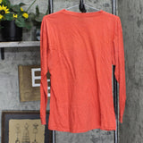 Tsunami Surf Co. Mens Long Sleeve Myrtle Beach Graphic T-Shirt Red Orange L