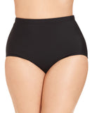 Swim Solutions High-Waist Swim Brief Bottom 525045X Black 22W