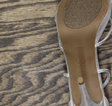 Jessica Simpson Jaeya Strappy Dress Sandal Heel Stiletto Platinum Gray 8.5M