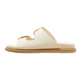 Universal Thread Womens Collin Bone Double Buckle Footbed Sandals Off White 12M