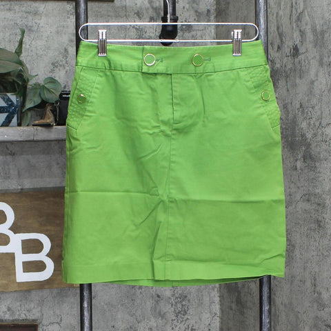 Banana Republic Womens A-Line Stretch Mini Skirt 166f8f575d632d Green 2