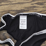 Calvin Klein Womens Carousel 3-Pack Thong QD3587 Black / White / Grey Heather XL