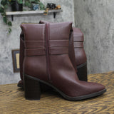 A New Day Womens Rhonda Under Knee Heeled Boots Block Heel Burgundy Red 10M