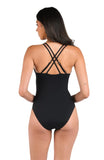 La Blanca Womens Standard Island Goddess Underwire One Piece Swimsuit Black 10