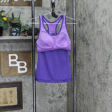 Nike Womens Dri-Fit Soft Cup Active wear Racerback Tank Top Purple M