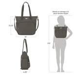 Travelon Anti-Theft Essentials Convertible Backpack / Tote Smoke Gray One Size