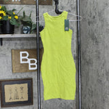 Wild Fable Womens Sleeveless Knit Bodycon Dress EL7L5L Line Green 2XS