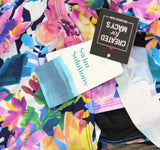 Swim Solutions Dreams Flutter-Sleeve One-Piece Swimsuit Navy Blue / Multi 16