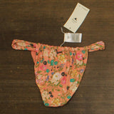 O'Neill Kelly Floral Solimar Scrunch Swim Bikini Bottom Pink / Orange Multi M