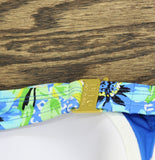 Bleu by Rod Beattie Back Convertible Bikini Swim Top White / Blue Multi 40D