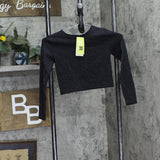 All In Motion Girls Seamless Long Sleeve T-Shirt 91465457 Black M