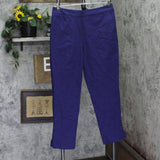 Isaac Mizrahi Live! 24/7 Stretch Icon Ankle Pants A692858 Cadet Navy Blue 12