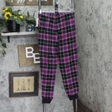 Jenni Womens Cotton Flannel Pajama Pants 100173172MS Boyfriend Plaid Black XS