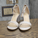 CL by Chinese Laundry Women's Jody Block Heel Sandals Shoes Shimmer Gold 9.5M