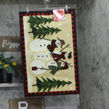 Avanti Snowman Gathering Bath Mat Christmas Holiday Rug Red Black Multi 20 x 30