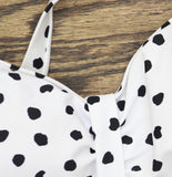 Motherhood Maternity Swim Top Tankini with Racerback White / Black Dot S