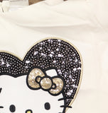 Hello Kitty Lined A-Line Sheath Dress with Removable Faux Fur Collar Off White 6