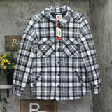 Woolrich X TGT Plaid Heavyweight Flannel Shacket Jacket Shirt Black / White M